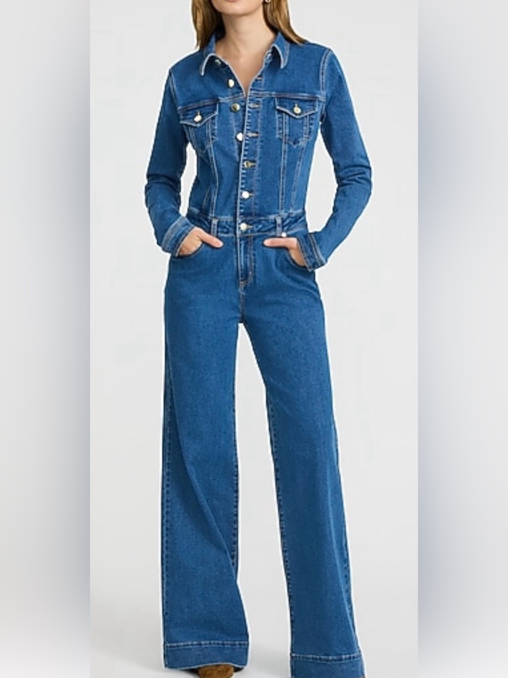 Express Wide-Leg Jeans in Medium Blue